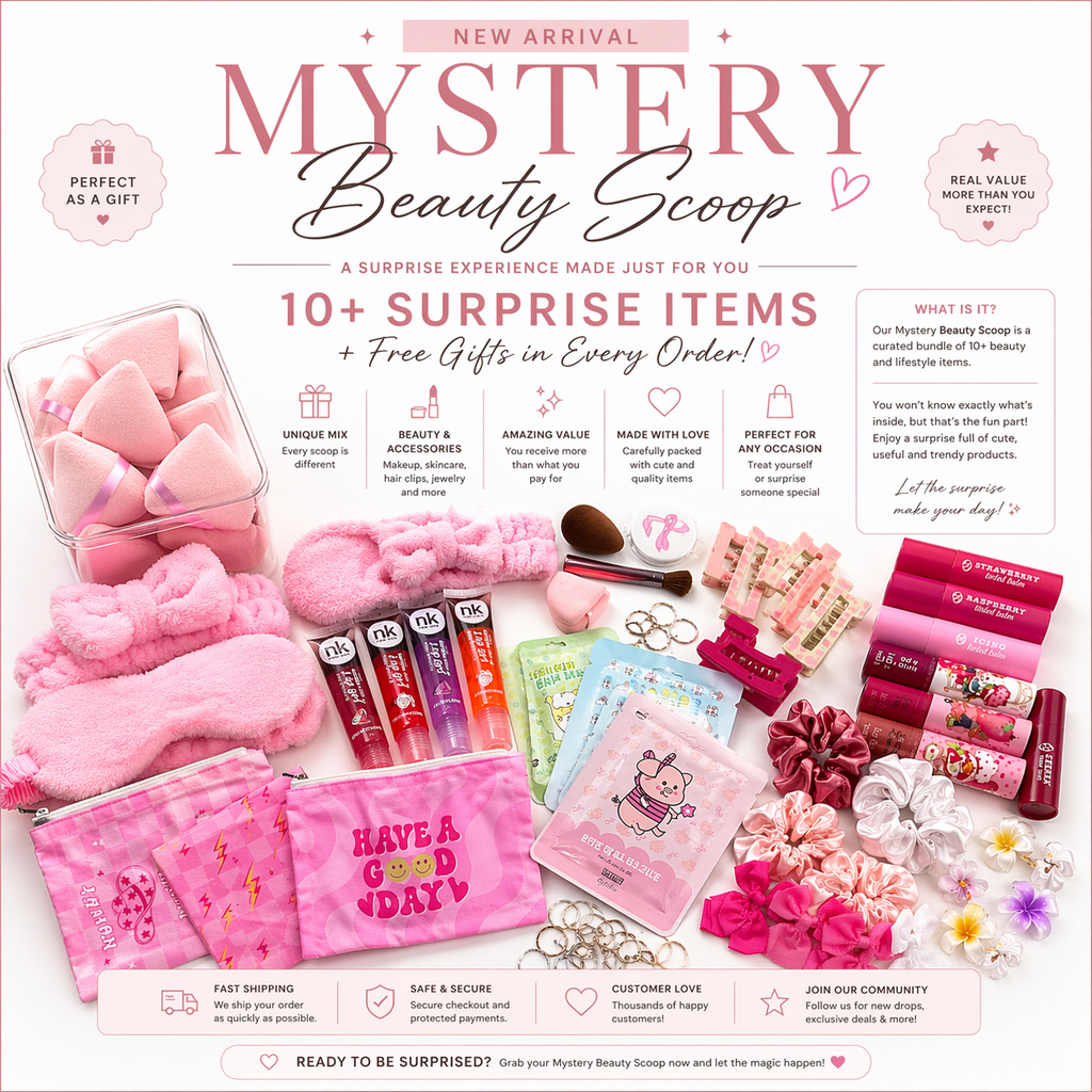 Mystery Beauty Scoop ✨ | Surprise Makeup & Skincare Bag | 10+ Cute Items | Gifts & Self Care Box