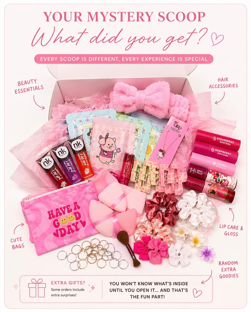 Mystery Beauty Scoop ✨ | Surprise Makeup & Skincare Bag | 10+ Cute Items | Gifts & Self Care Box