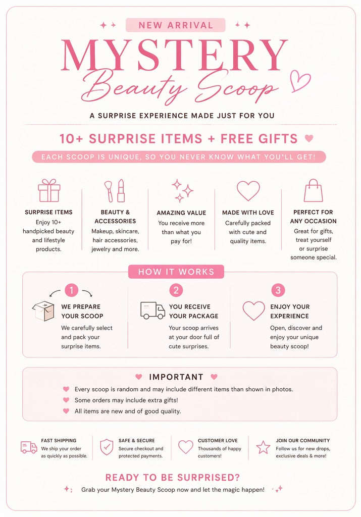 Mystery Beauty Scoop ✨ | Surprise Makeup & Skincare Bag | 10+ Cute Items | Gifts & Self Care Box
