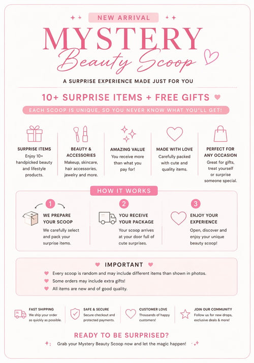 Mystery Beauty Scoop ✨ | Surprise Makeup & Skincare Bag | 10+ Cute Items | Gifts & Self Care Box